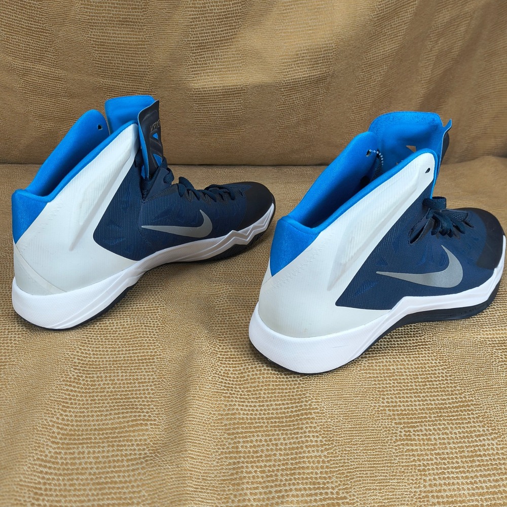 Nike Zoom Hyperquickness Mens 15 Midnight Navy Silver Blue 599420-400 Basketball - Picture 11 of 16
